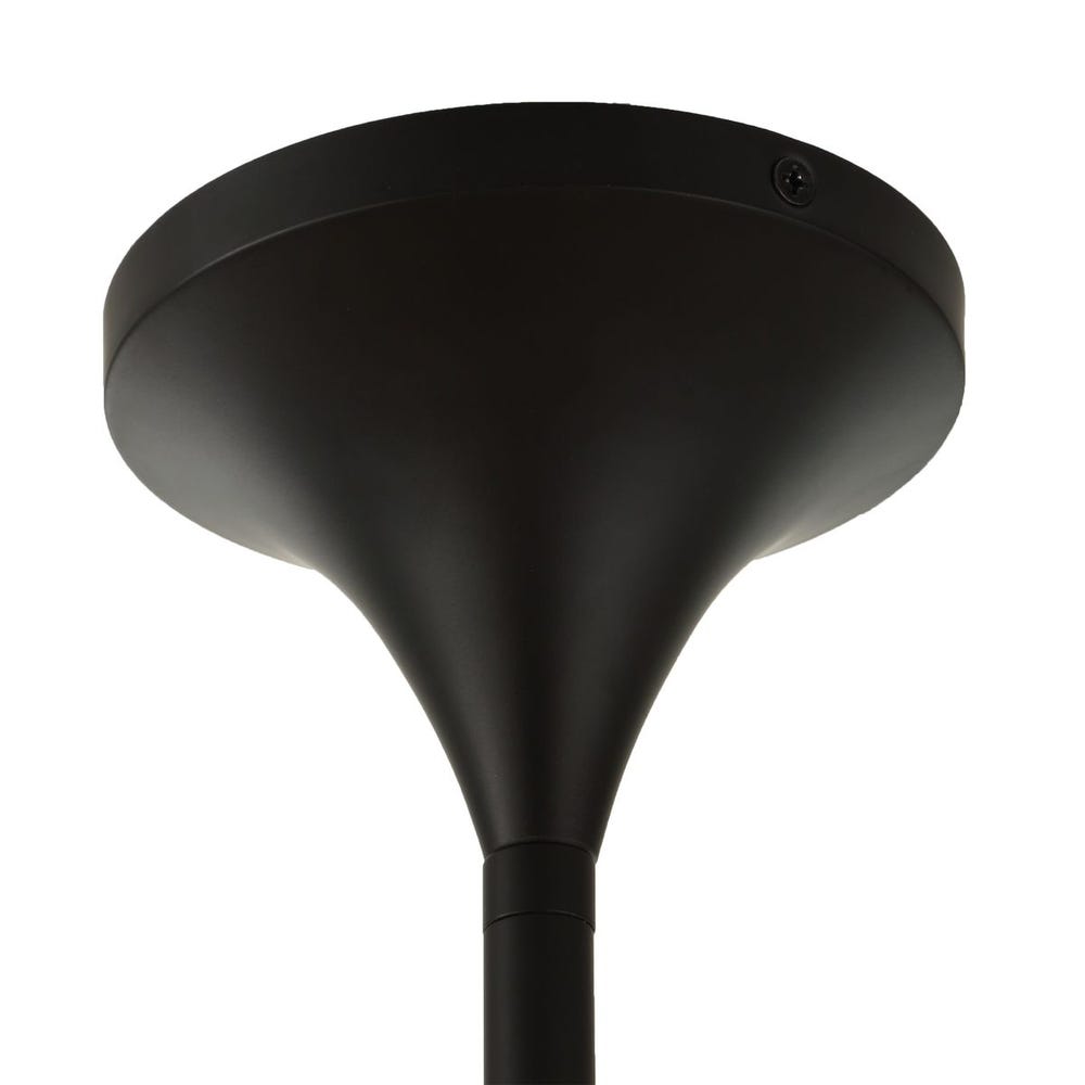 Dewdrop Clear Glass Pendant with Matte Black Frame