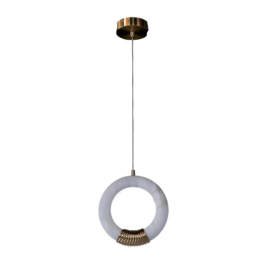 Bangela Medium Pendant Antique Brass Alabaster Lighting