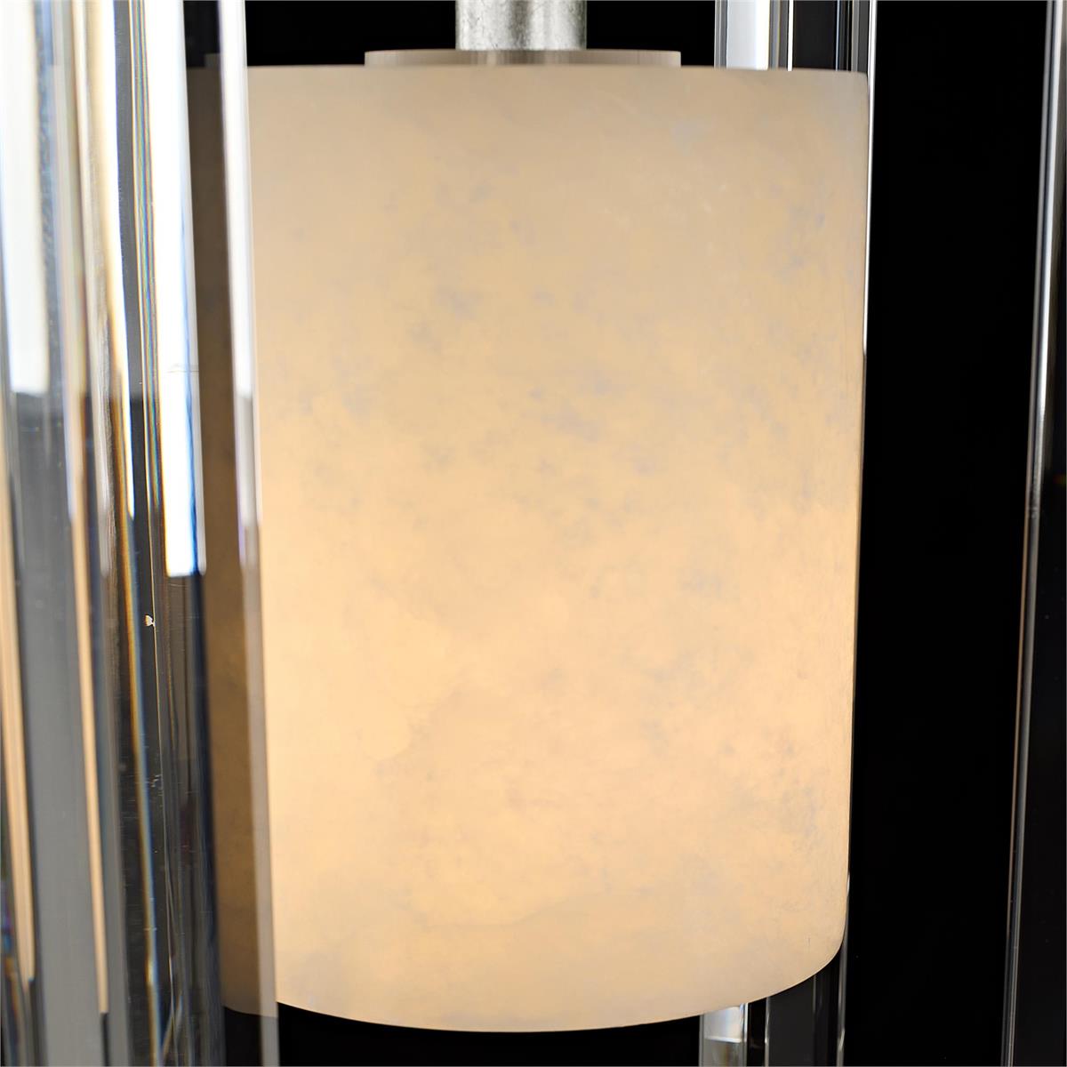 Lucan Small Pendant Distressed Silver Crystal Alabaster