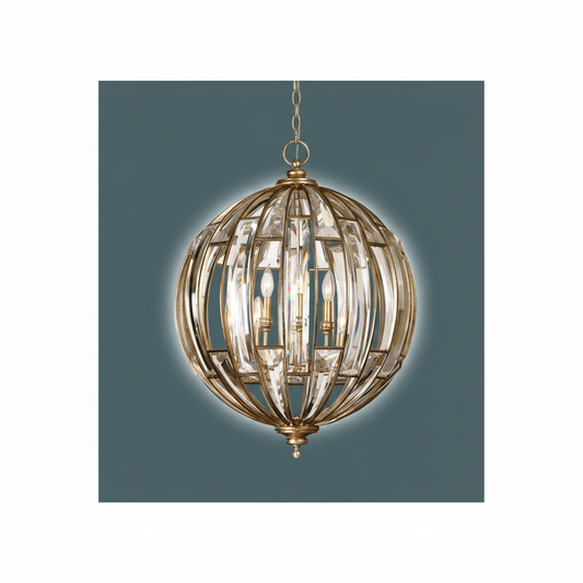 Vicentina Crystal Sphere Six Light Pendant