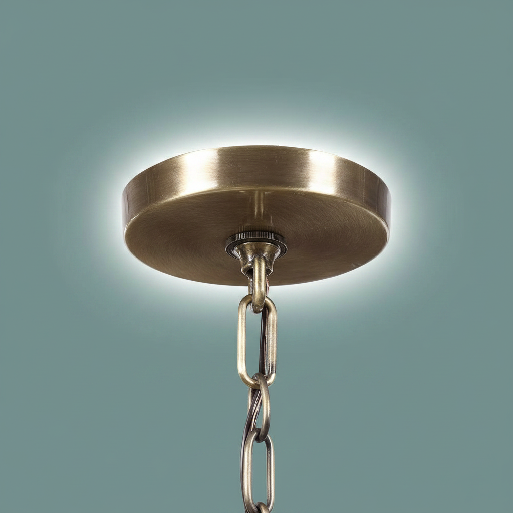 Rosston Brass Leather Industrial Mini Pendant